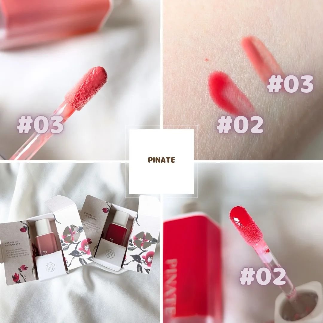 ナチュラルブルームリップオイルセラム 3色セット/PINATE/リップグロスを使ったクチコミ（2枚目）