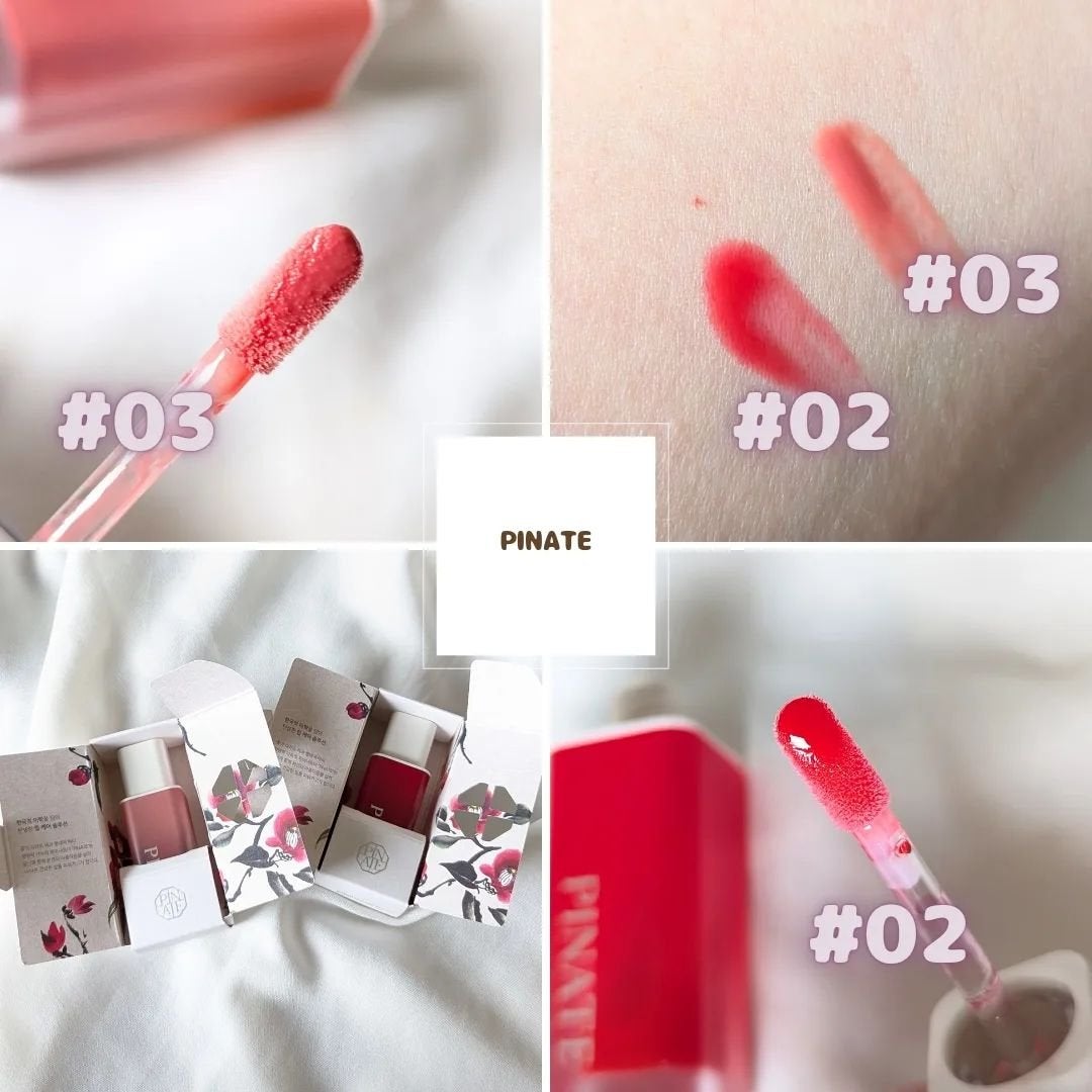 ナチュラルブルームリップオイルセラム 3色セット/PINATE/リップグロスを使ったクチコミ(2枚目)