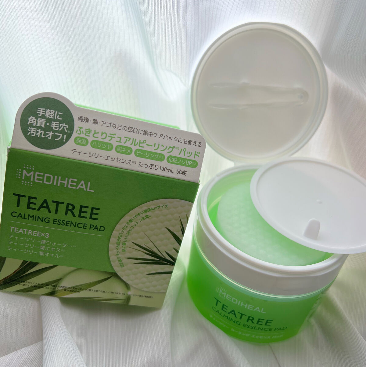 ティーツリーカーミングエッセンスパッド/MEDIHEAL/トナーパッドを使ったクチコミ（1枚目）