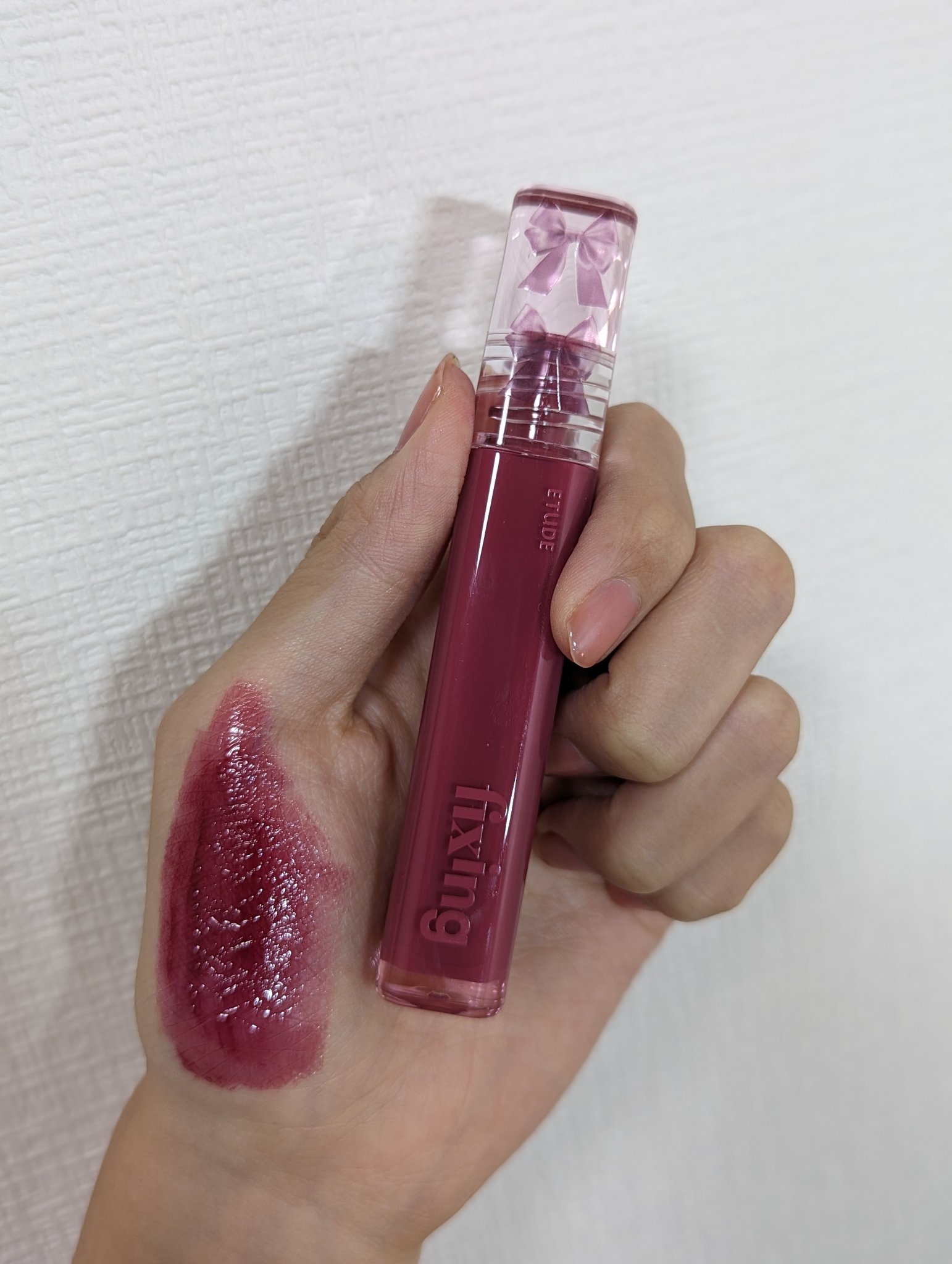 グロウ フィクシングティント レッドサングリア/ETUDE/リップティントを使ったクチコミ（2枚目）