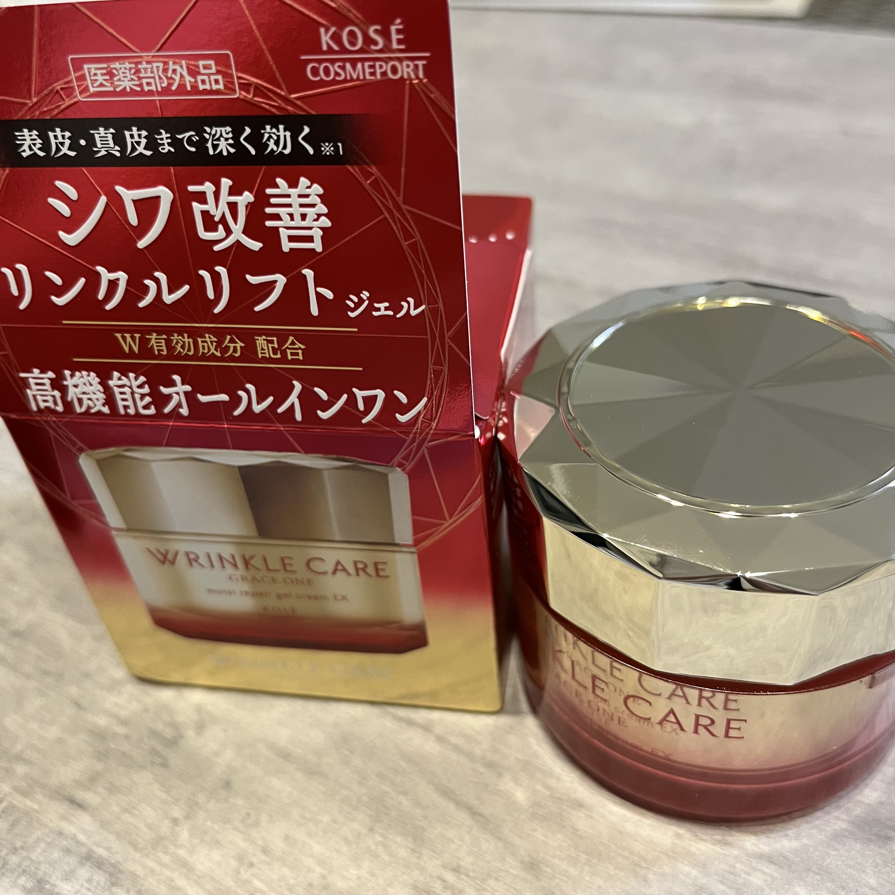 リンクルケア モイストジェルクリーム/グレイスワン/オールインワン化粧品を使ったクチコミ（1枚目）