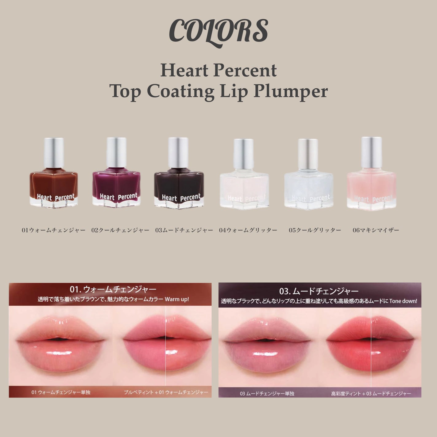 ドット オン ムードトップコーティング リップ プランパー/Heart Percent/リッププランパーを使ったクチコミ(5枚目)