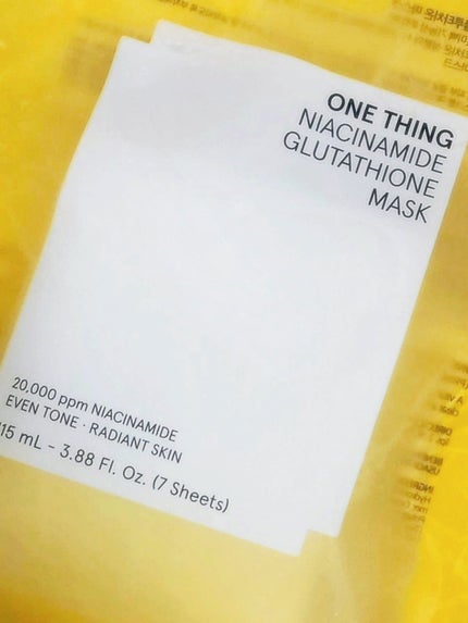 ナイアシンアミドグルタチオンマスク/ONE THING/シートマスク・パックを使ったクチコミ(2枚目)