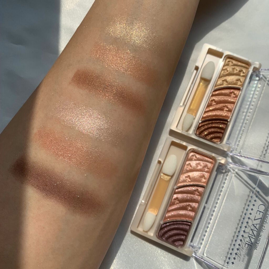 トーンアップアイシャドウ/CEZANNE/アイシャドウパレットを使ったクチコミ(4枚目)