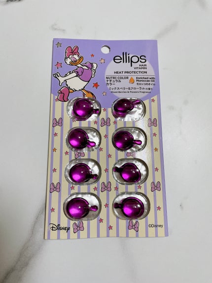 【ディズニー限定デザイン】ellips(エリップス)ヘアオイル シートタイプ8粒 (パープル/ミックスベリー&フローラルの香り)デイジー/ellips/ヘアケア・スタイリングを使ったクチコミ(1枚目)