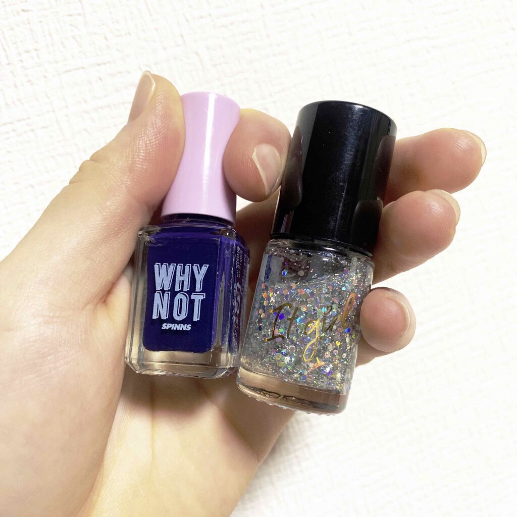 ＳＰＩＮＮＳ ネイルカラー ナイト/DAISO/マニキュアを使ったクチコミ（3枚目）