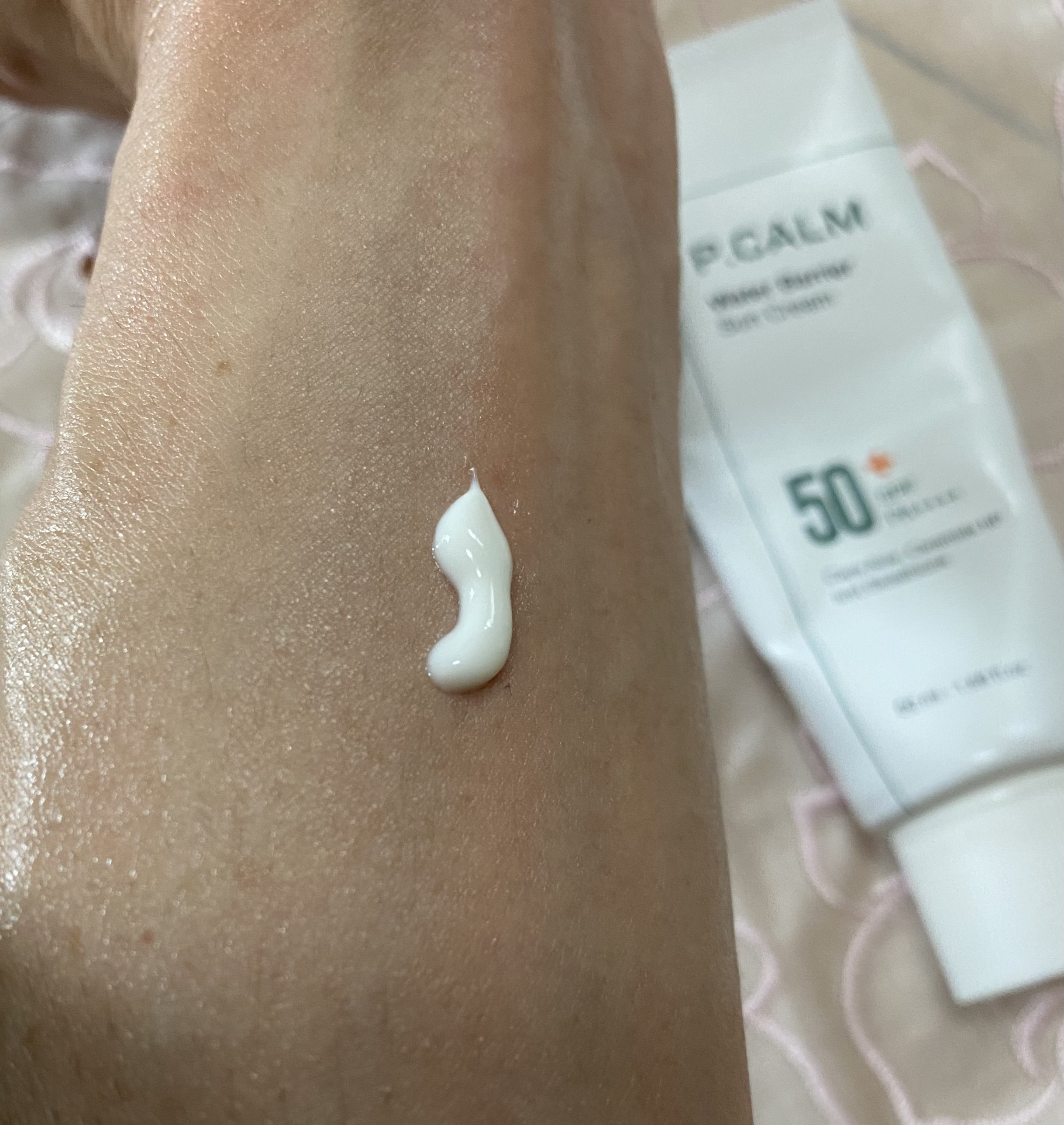ウォーターバリアサンスクリーン/P.CALM/日焼け止めクリームを使ったクチコミ（2枚目）