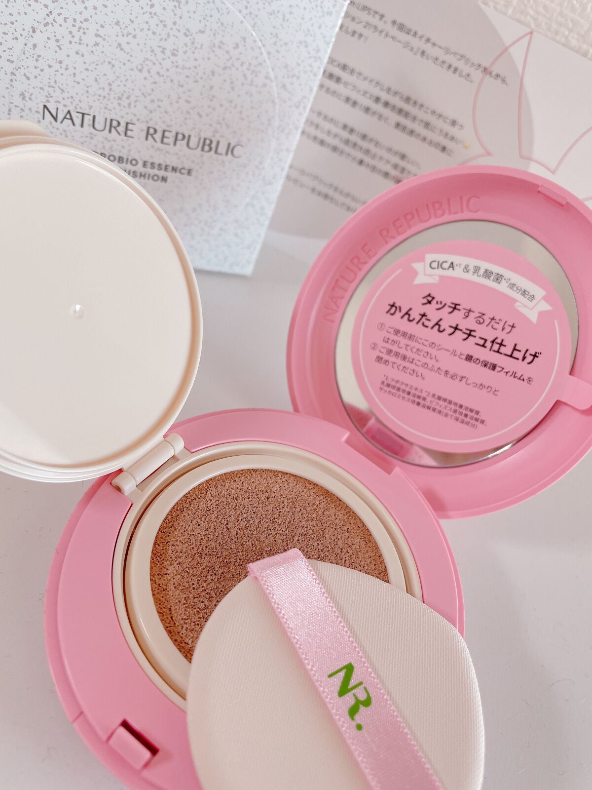 PROBIOエッセンスクッション/ネイチャーリパブリック/クッションファンデーションを使ったクチコミ(3枚目)