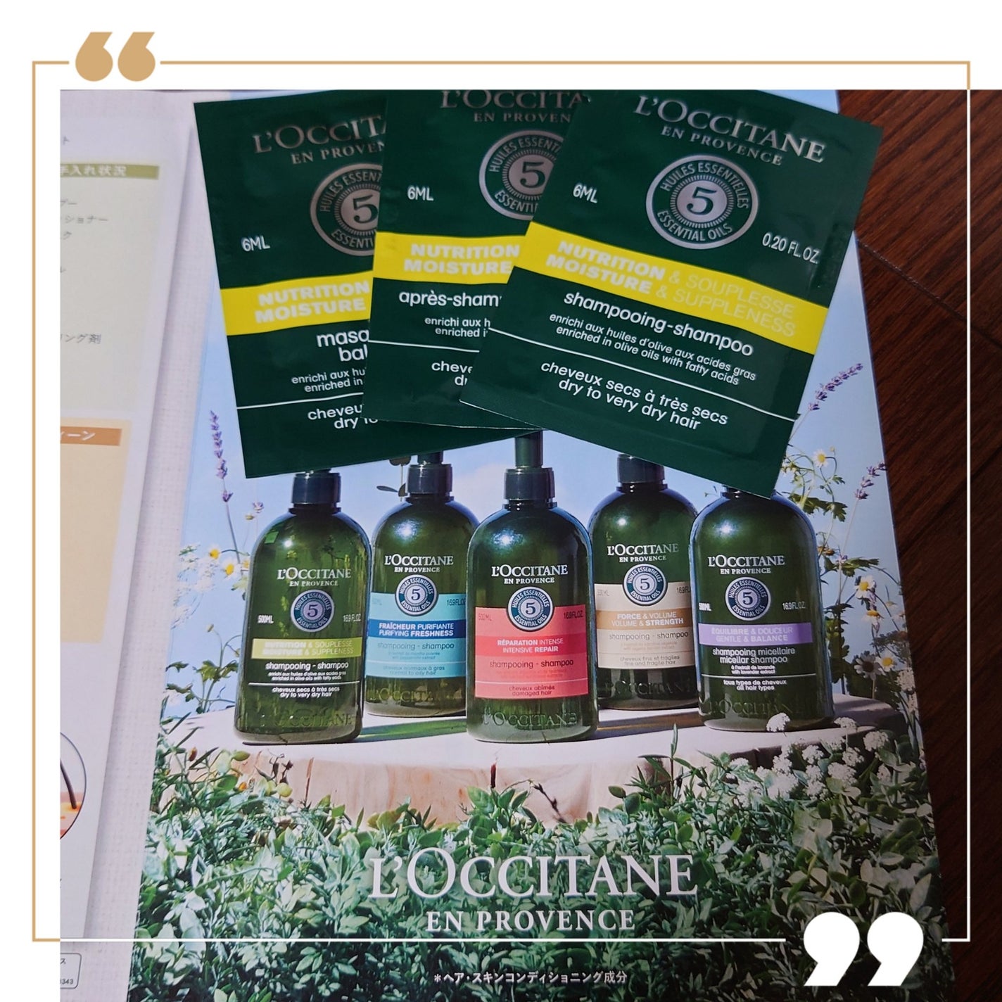 ファイブハーブス ディープモイスチャライジング シャンプー/コンディショナー/L'OCCITANE/市販シャンプーを使ったクチコミ(1枚目)