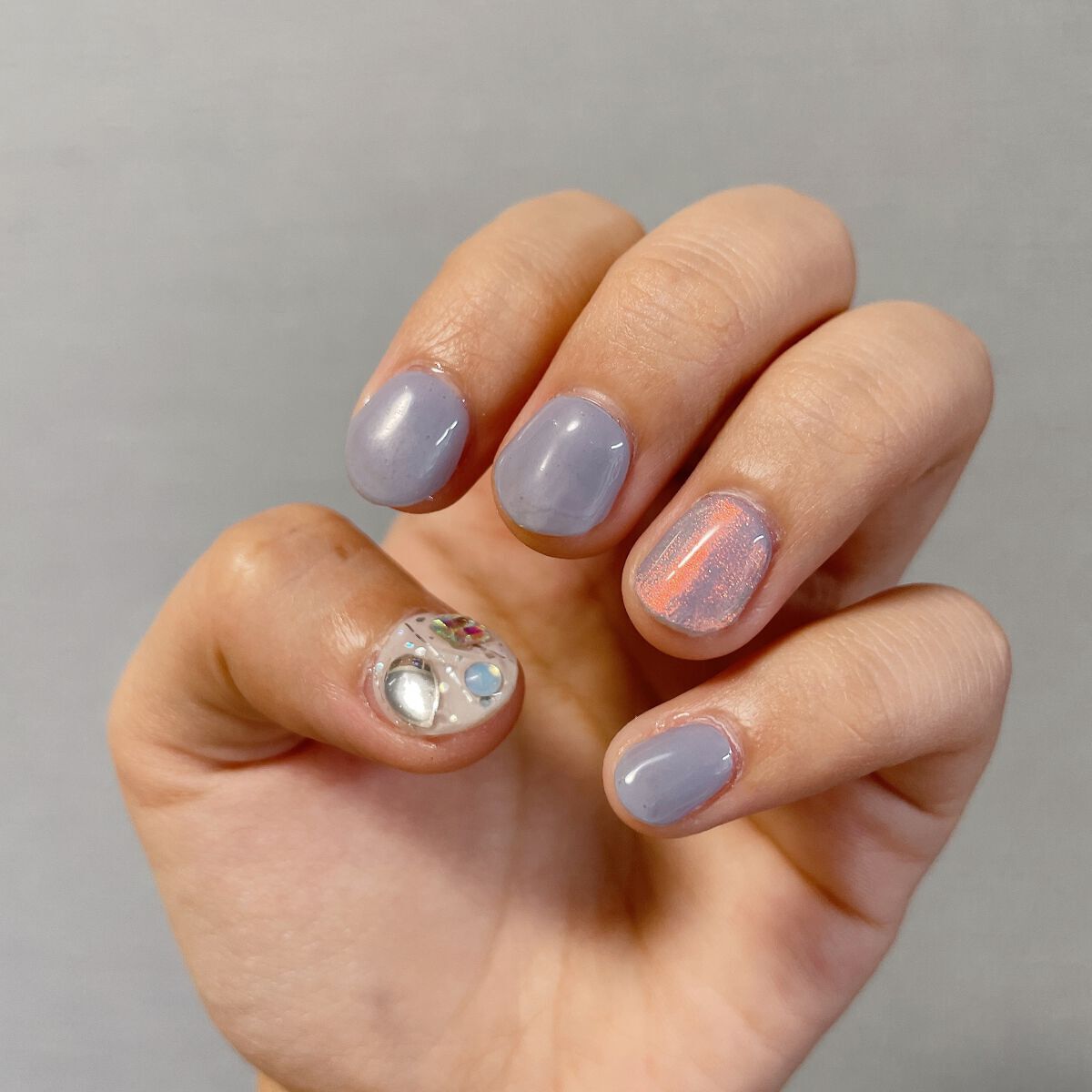 セミキュアジェルネイル（ハンド） NP-130 N Daymoon (Marble cake collection)/ohora/ネイルシールを使ったクチコミ（3枚目）