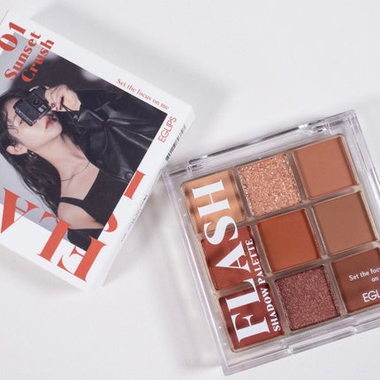 フラッシュシャドーパレット 01 Sunset Crush/EGLIPS/アイシャドウパレットを使ったクチコミ(2枚目)