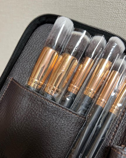 貴族のゴールド メイクブラシ11本セット 化粧ポーチ付き/SIXPLUS/メイクブラシを使ったクチコミ(2枚目)