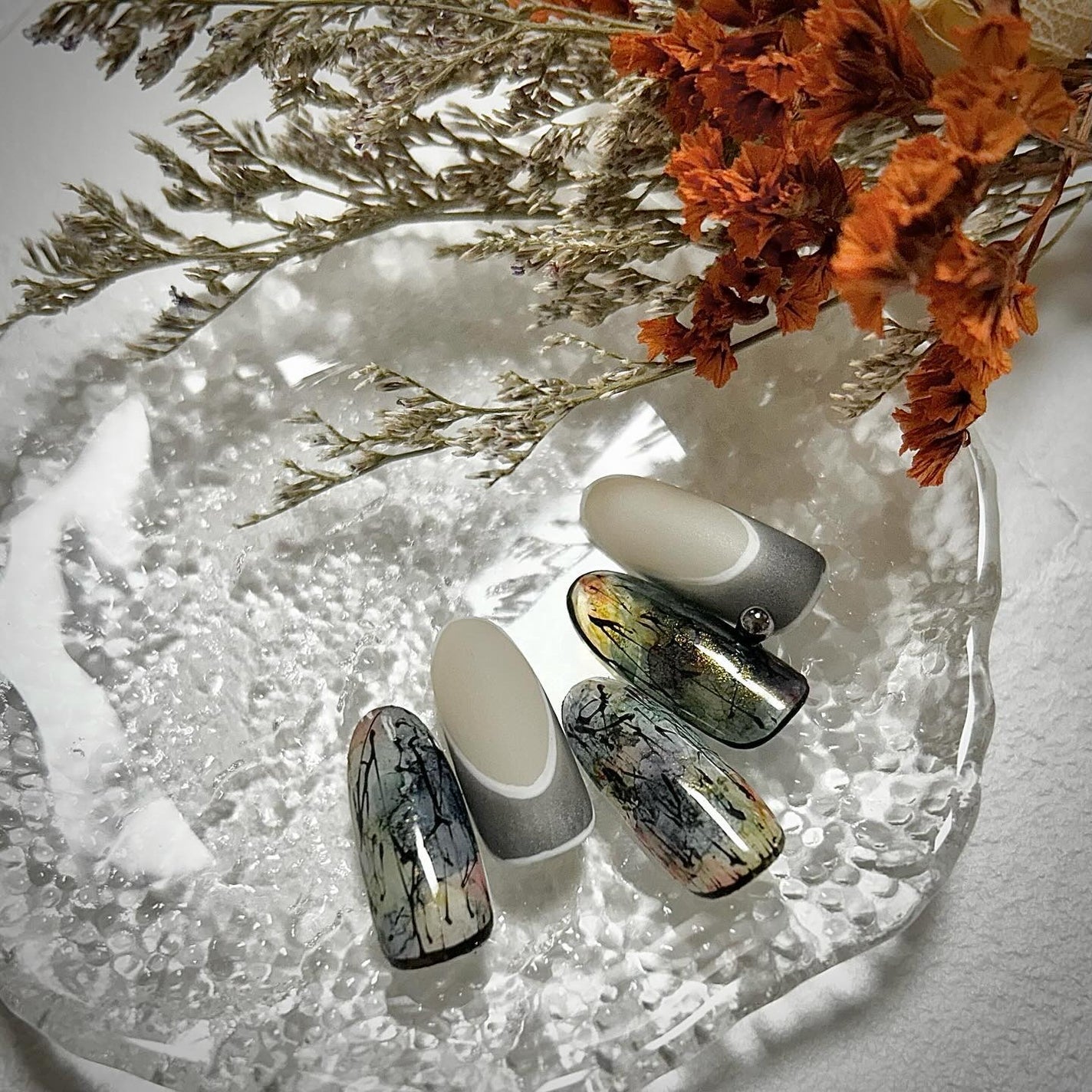 マグネティックアートジェル グレーシリーズ/mon petit lapin/ジェルネイルを使ったクチコミ(1枚目)