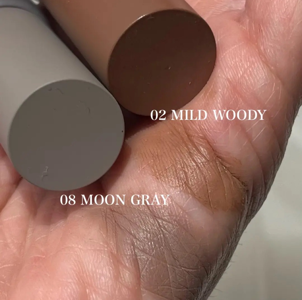 ハンオールブロウカラ 08 ムーングレー(MOON GRAY)/rom&nd/眉マスカラを使ったクチコミ（3枚目）