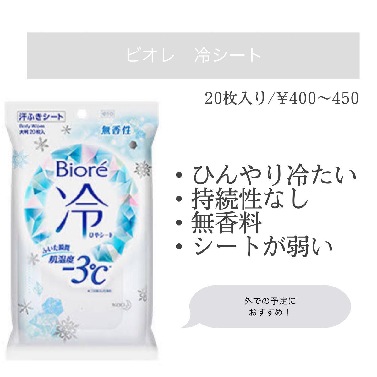 さらさらパウダーシート 薬用デオドラント/ビオレ/ボディシートを使ったクチコミ(3枚目)