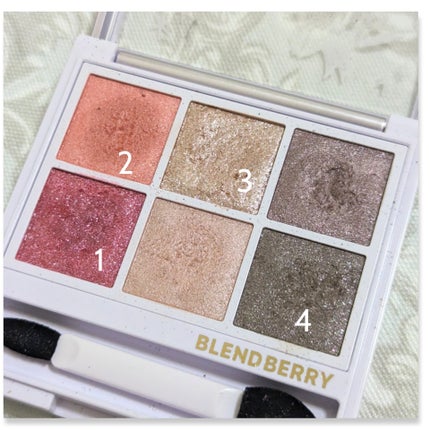 オーラクリエイション 103 ネクタリン&メルティグレージュ(ホリデー限定カラー)/BLEND BERRY/アイシャドウパレットを使ったクチコミ(3枚目)