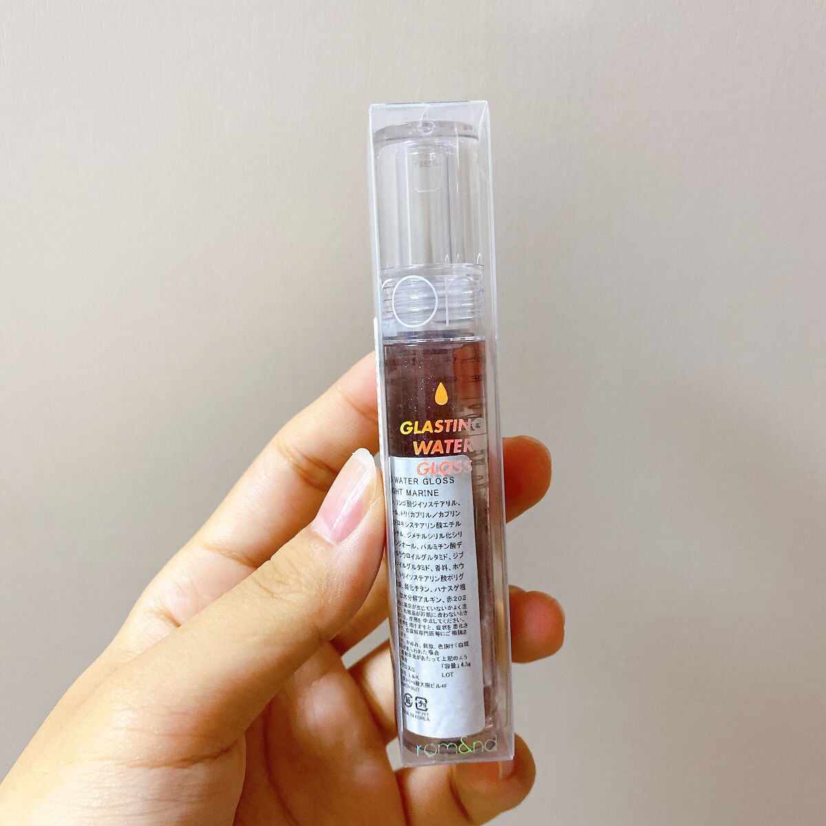 グラスティングウォーターグロス/rom&nd/リップグロスを使ったクチコミ(2枚目)
