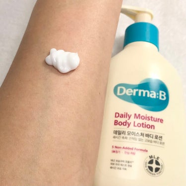 Derma:B デイリーモイスチャーボディローションのクチコミ「DermaBの『デイリーモイスチャーボディローション』を使ってみました〜🤓
*
こちら、韓国🇰.....」（3枚目）