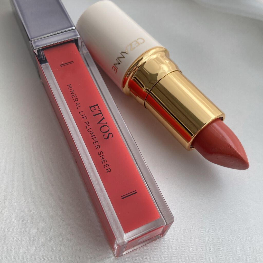ミネラルリッププランパー シアー キャンディオレンジ/エトヴォス/リッププランパーを使ったクチコミ（2枚目）