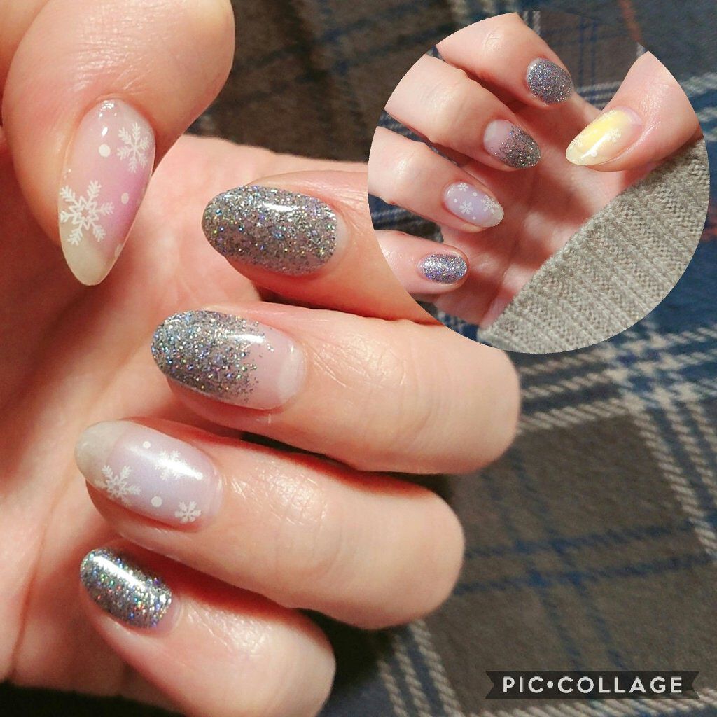 スノーネイルシール/DAISO/ネイルシールを使ったクチコミ（2枚目）