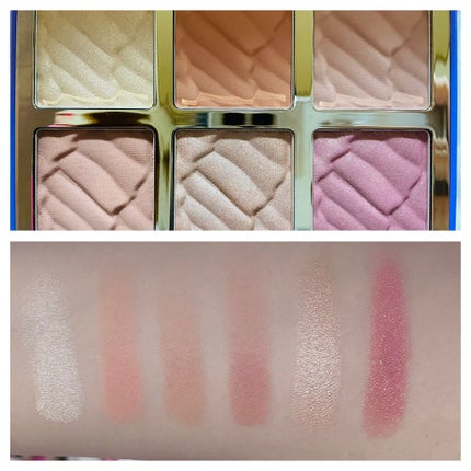 Hexze PRO流れ星釉薬6色ハイライトルミナイザーアイシャドウパレット/HEXZE(ヘックスゼ)/アイシャドウパレットを使ったクチコミ(4枚目)