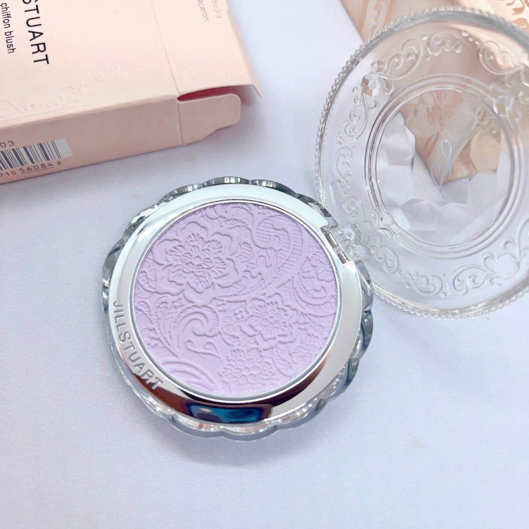 パステルシフォン ブラッシュ  03 lavender macaron/JILL STUART/パウダーチークを使ったクチコミ（2枚目）