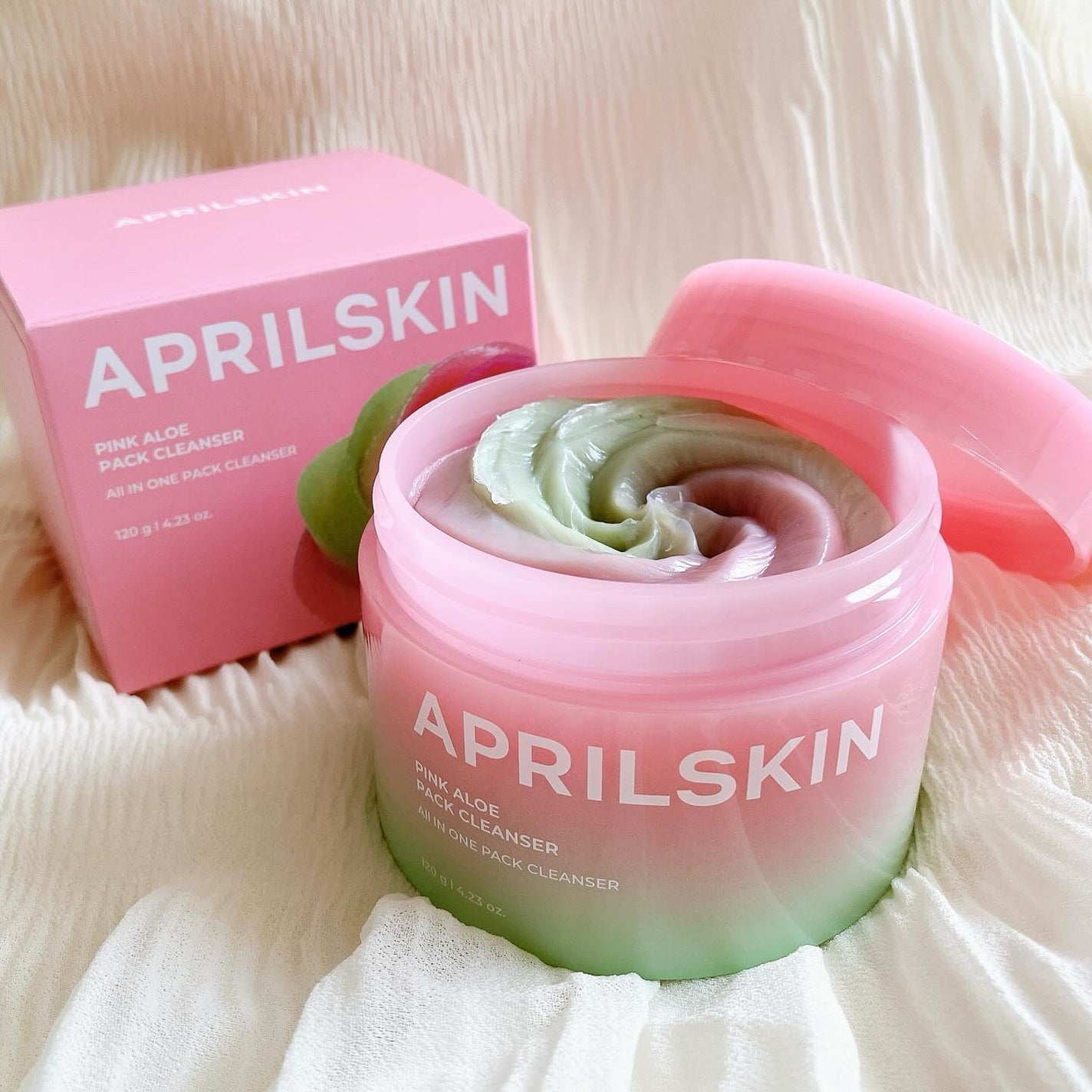 ピンクアロエメレンゲクレンザー/APRILSKIN/その他洗顔料を使ったクチコミ(1枚目)