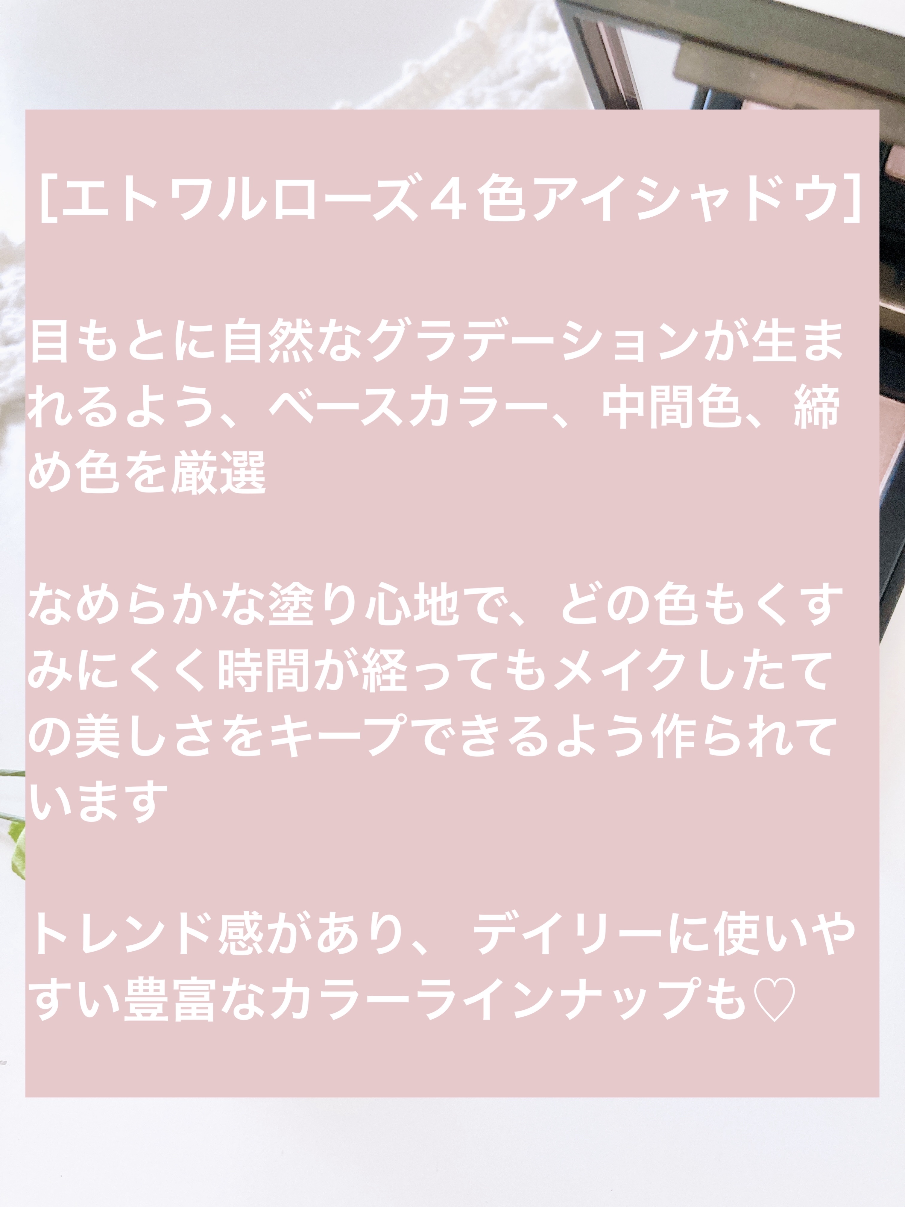 エトワルローズ 4色アイシャドウ 13 キャネル/Étoile Rose/アイシャドウパレットを使ったクチコミ（3枚目）