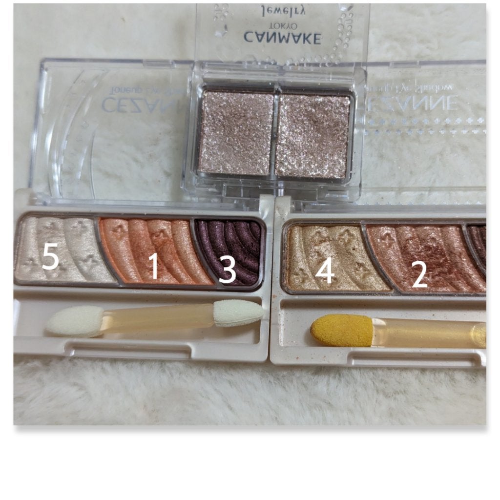 トーンアップアイシャドウ/CEZANNE/アイシャドウパレットを使ったクチコミ(3枚目)