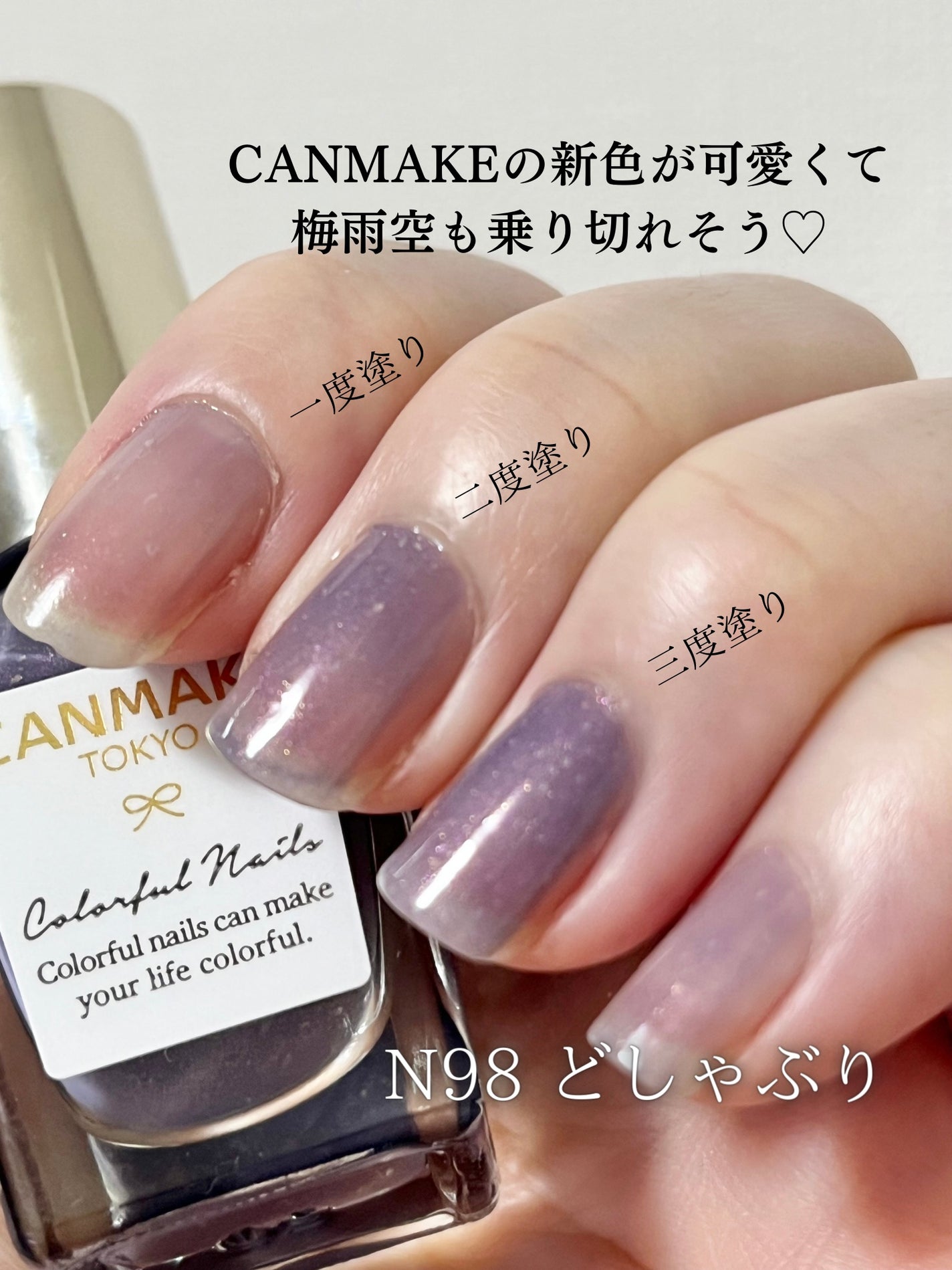 カラフルネイルズ/キャンメイク/マニキュアを使ったクチコミ(3枚目)
