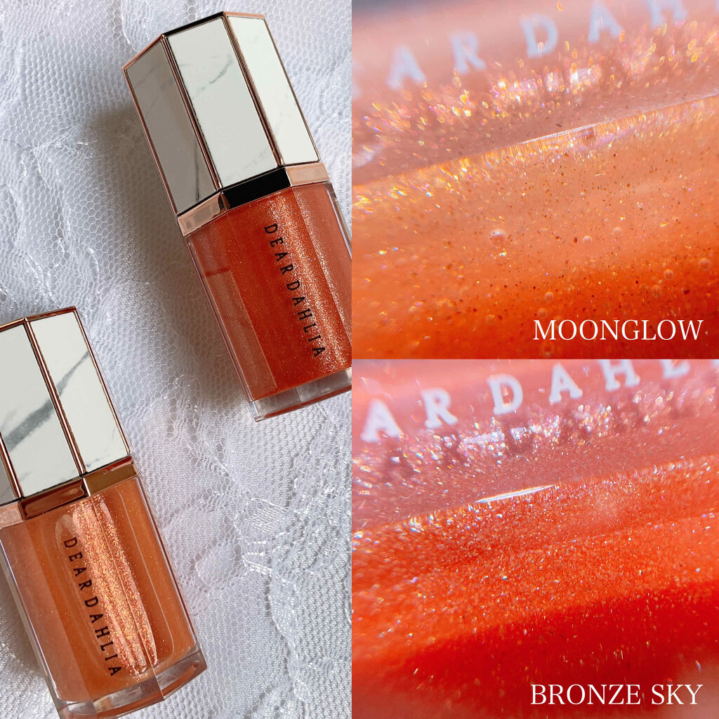 パラダイスオーロラシャインリップトリートメント ムーングロー/DEAR DAHLIA/リップグロスを使ったクチコミ（2枚目）