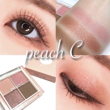 Peach C フォーリング イン アイシャドウ パレットのクチコミ「\大人可愛い/ピンクブラウン🤎

【peach C】

フォーリングインアイシャドウパレット
.....」（1枚目）