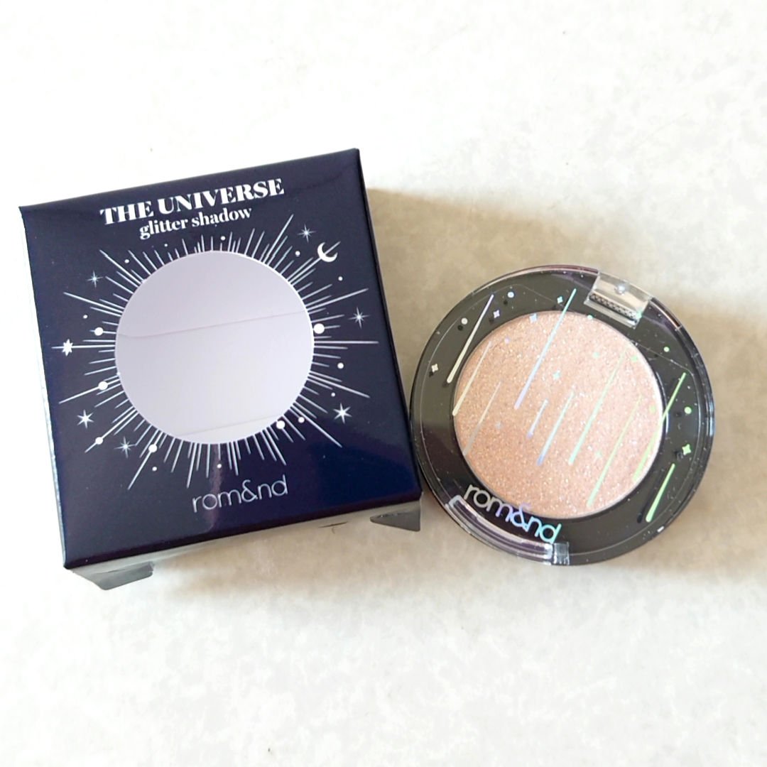 グリッター シャドウ カラー 02 ホワイトホール(WHITE HOLE)/rom&nd/グリッターを使ったクチコミ（1枚目）