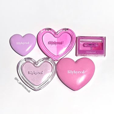 lilybyred ラブビームブラーチークのクチコミ「lilybyred新作比較🎀💗

新作をピンク系カラーの既存色と比較。すべて購入品。スウォッチ.....」（1枚目）