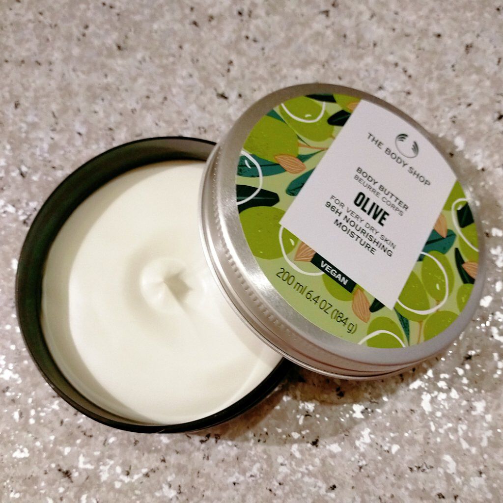 ボディバター オリーブ/THE BODY SHOP/ボディクリームを使ったクチコミ（1枚目）