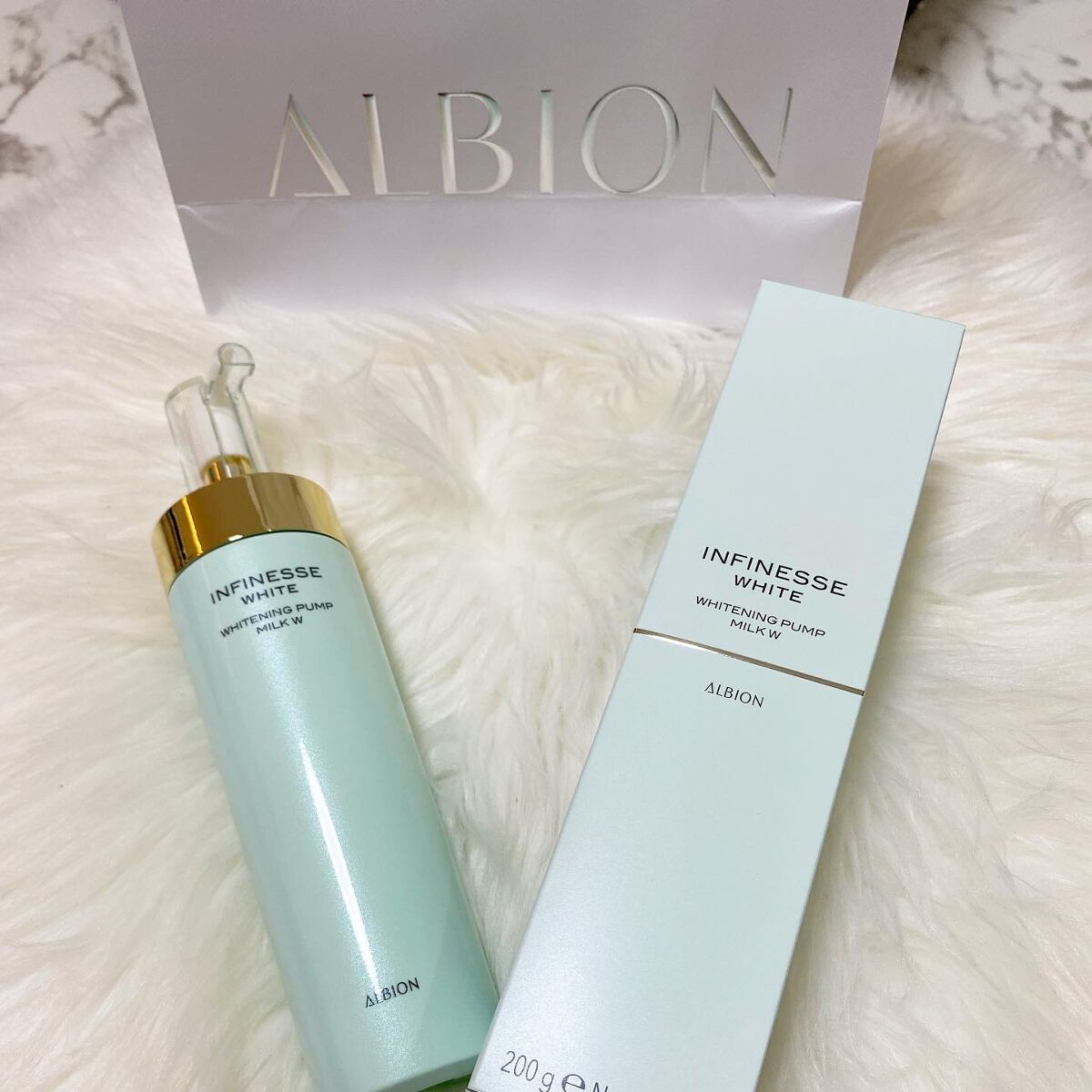 アンフィネスホワイト ホワイトニング パンプ ミルク/ALBION/乳液を使ったクチコミ（1枚目）