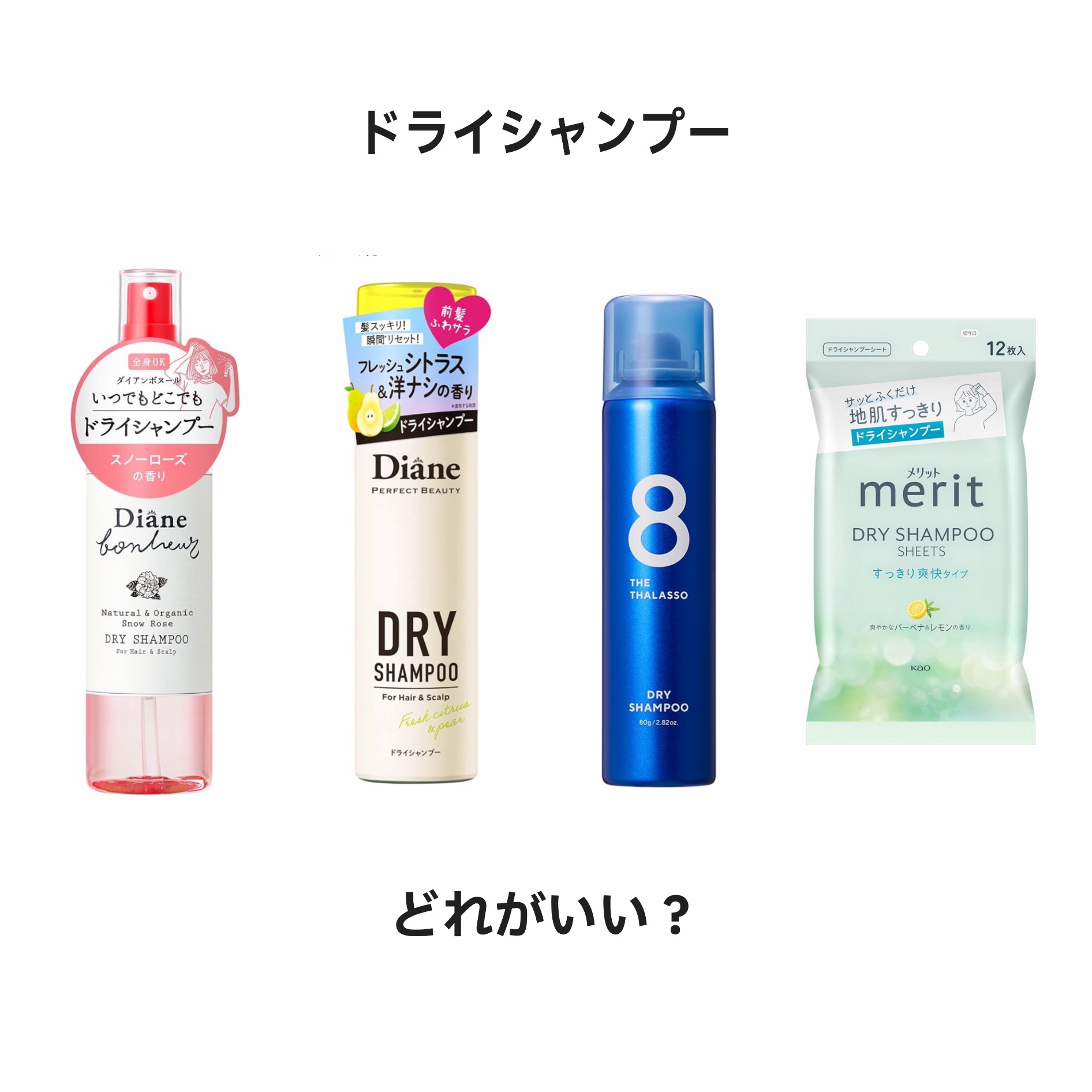 ダイアンボヌール ドライシャンプー ブルージャスミン＆ミント 55ml/ダイアン/ドライシャンプーを使ったクチコミ（1枚目）