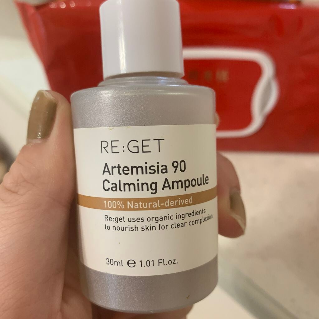 カワラヨモギ90カーミングアンプル/RE:GET/美容液を使ったクチコミ(3枚目)