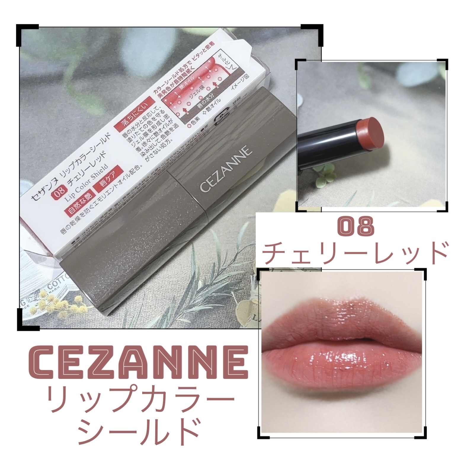 リップカラーシールド/CEZANNE/口紅を使ったクチコミ（1枚目）