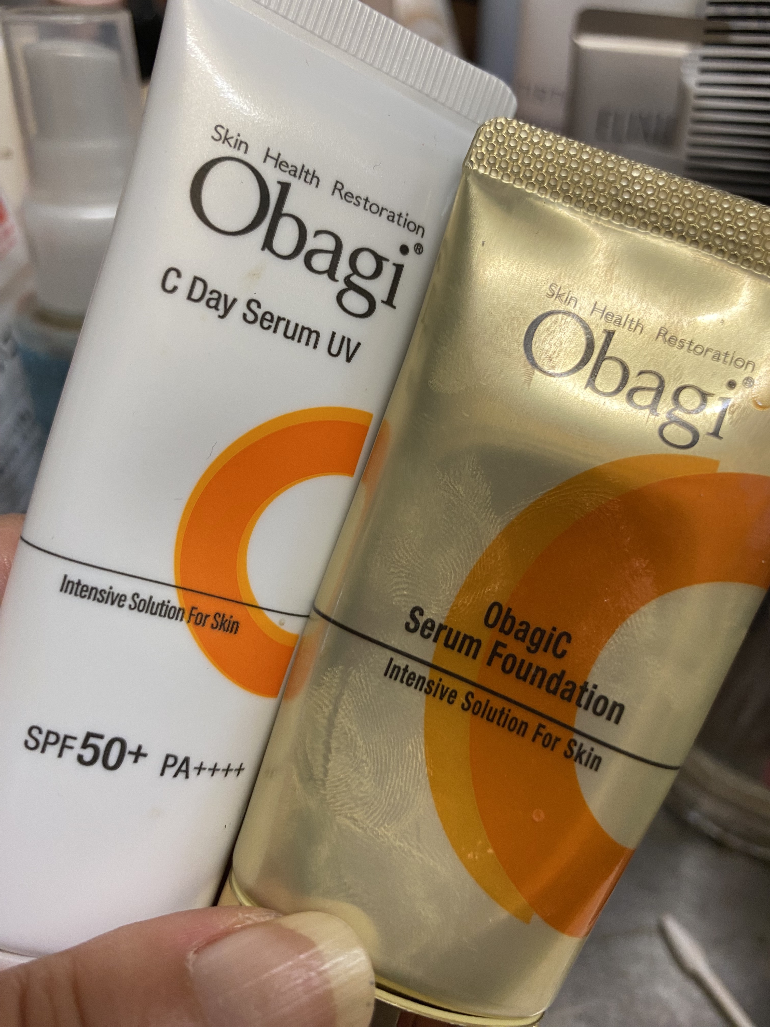 オバジC セラムファンデーション オークル20/オバジ/リキッドファンデーションを使ったクチコミ（1枚目）