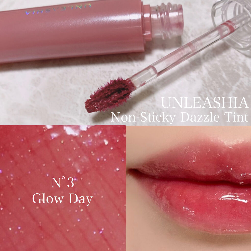 ノンスティッキーダズルティント/unleashia/リップティントを使ったクチコミ（2枚目）