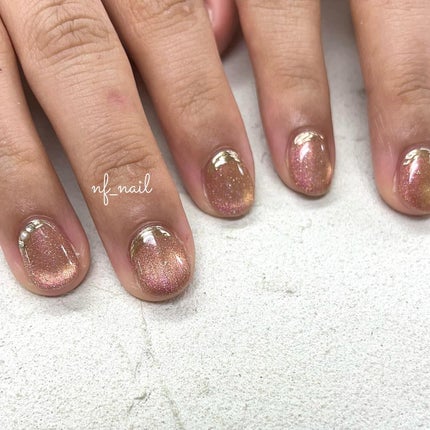 #ネイル,#ジェルネイル,#ニュアンスネイル,#キラキラネイル,#冬ネイル,#マグネットネイルのネイルデザイン