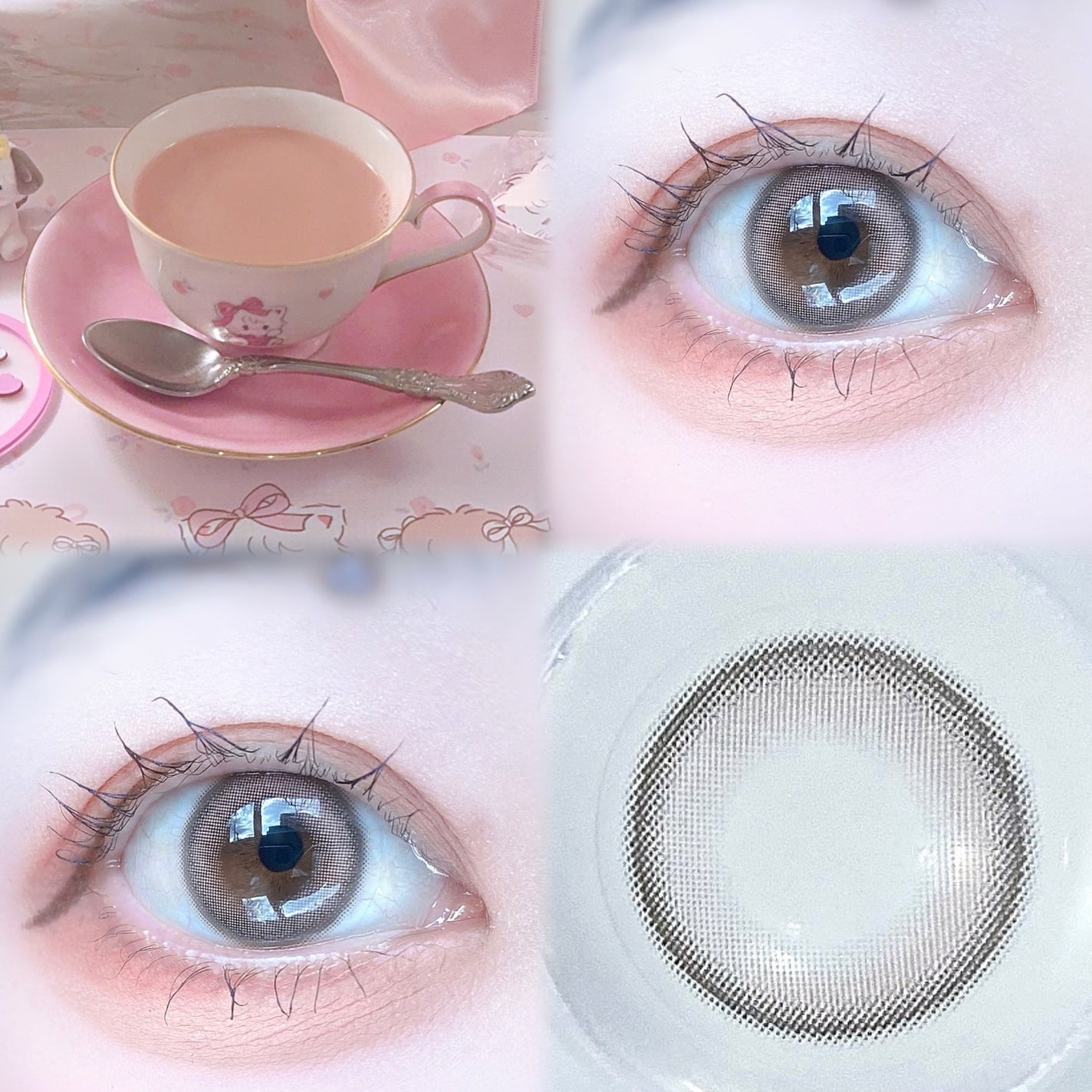 びゃっこまる on LIPS 「ラテ系カラコン好き必見☕︎チューレンズのふんわりピンクカラコン..」(4枚目)