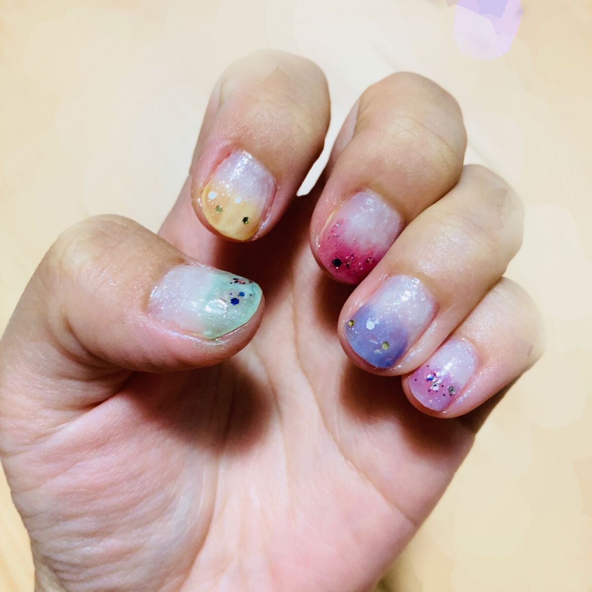 Lina on LIPS 「新しいネイル✨今回は夏らしくかき氷をイメージしてみた🍧写真に載..」(2枚目)