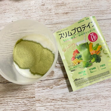 スリムプロテイン グリーンティー/vegie natural/ボディサプリメントを使ったクチコミ（2枚目）