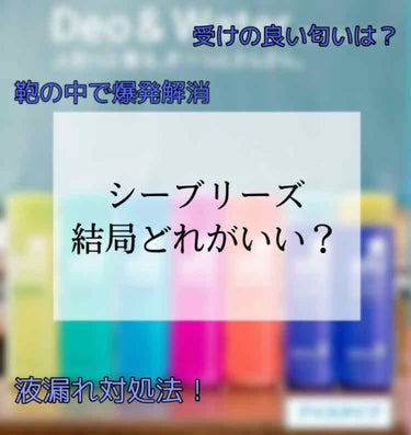 シーブリーズタイプ別比較‪⸜‪‪☺︎‬⸝‬‪‪

【スプレータイプ】

広範囲にかけられるので伸ばしやすい、全体に使いやすい！
ロックもしっかりあるので鞄での液漏れの心配もなく、とても使いやすいと思いま