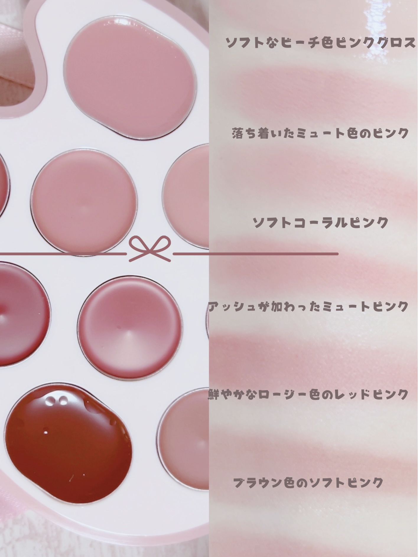 ムードペインティングリップアンドチークパレット 04ローズカラーリング/dasique/マルチパレットを使ったクチコミ（2枚目）