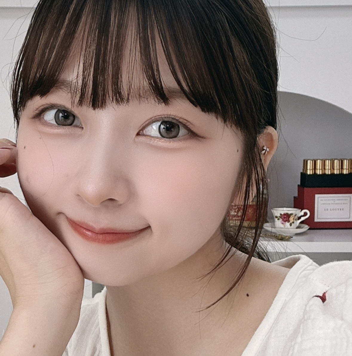 フォレンコス ベアブラッシャー パフ付きのクチコミ「ぽわっとピンクを作る最近のお気に入りチーク！！！
向こうが透けて見えるんじゃないかってくらいに.....」（2枚目）