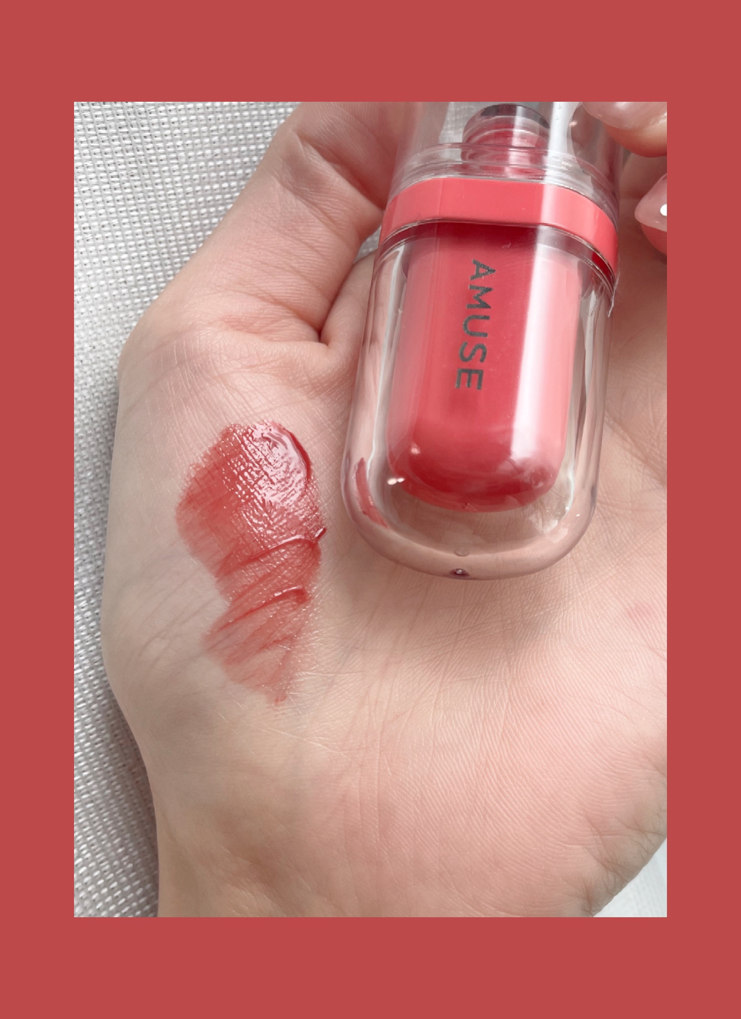 ジェルフィットティント/AMUSE/リップティントを使ったクチコミ（1枚目）