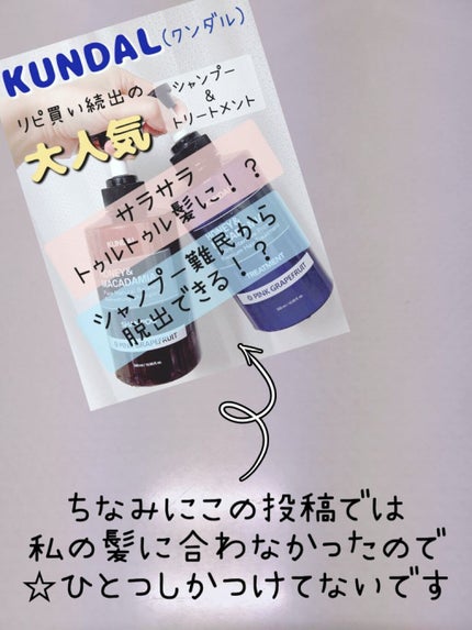 プロテイントリートメント/KUNDAL/コンディショナー単品を使ったクチコミ(2枚目)